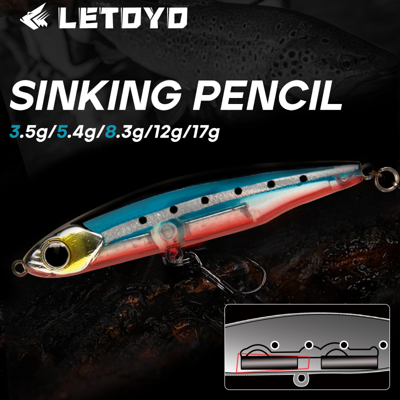 LETOYO Sinking Pencil 17g 12g- - Fishing Lure Spinnerbait 评论和价格