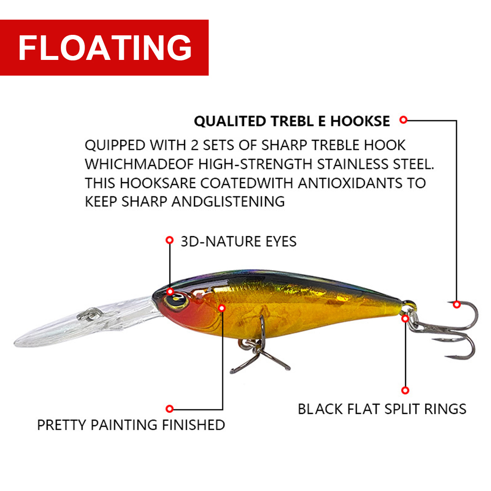 5.8cm 6.63g Fishing Lures Floa - Fishing Lure Jerkbait 评论和价格